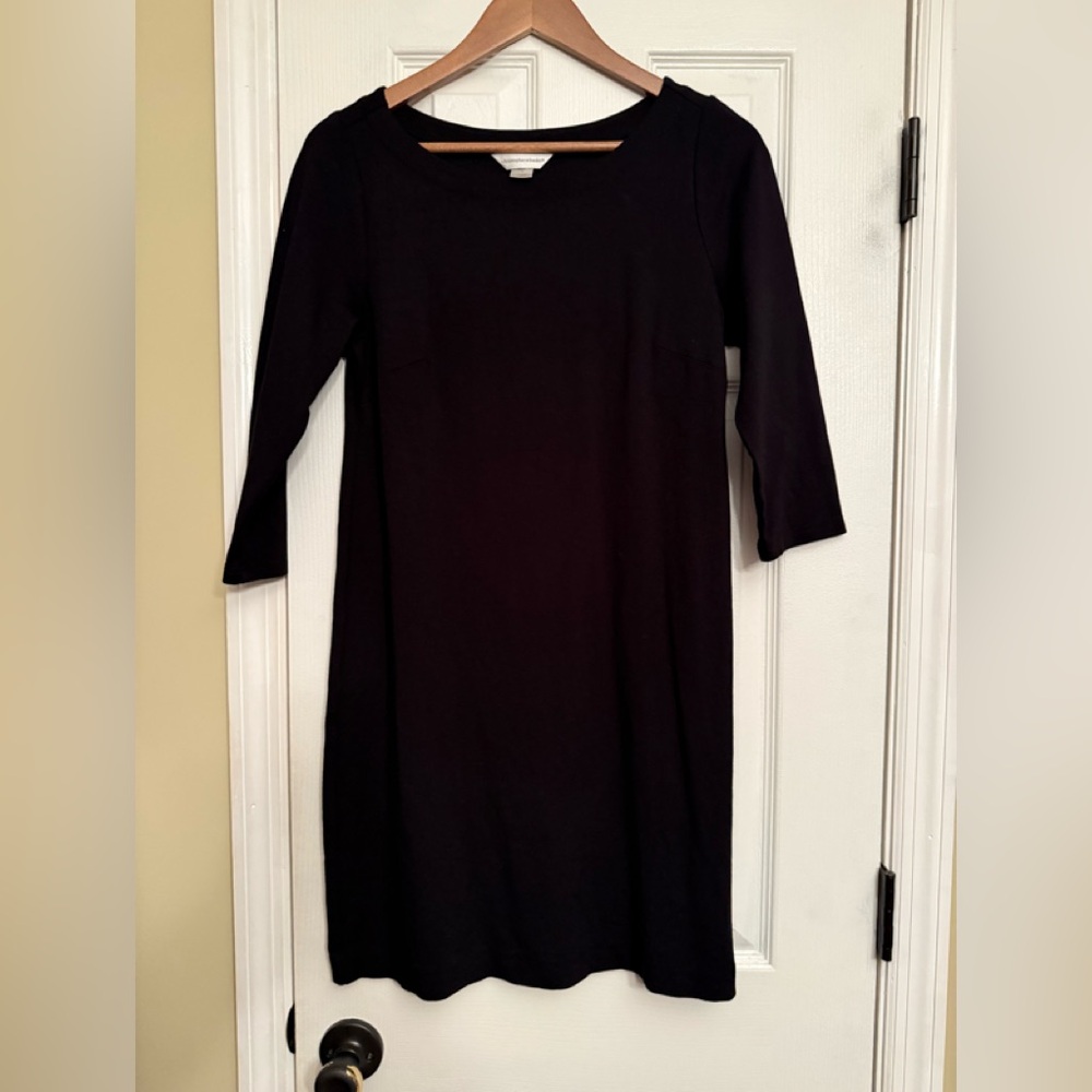 Christopher & Banks Black 3/4 Sleeve Dress small $89 Anthropologie